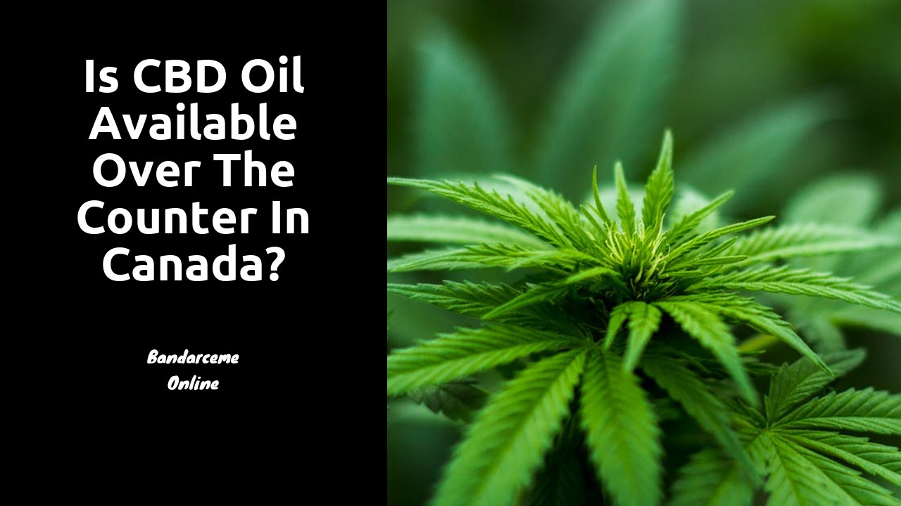 Is CBD oil available over the counter in Canada?