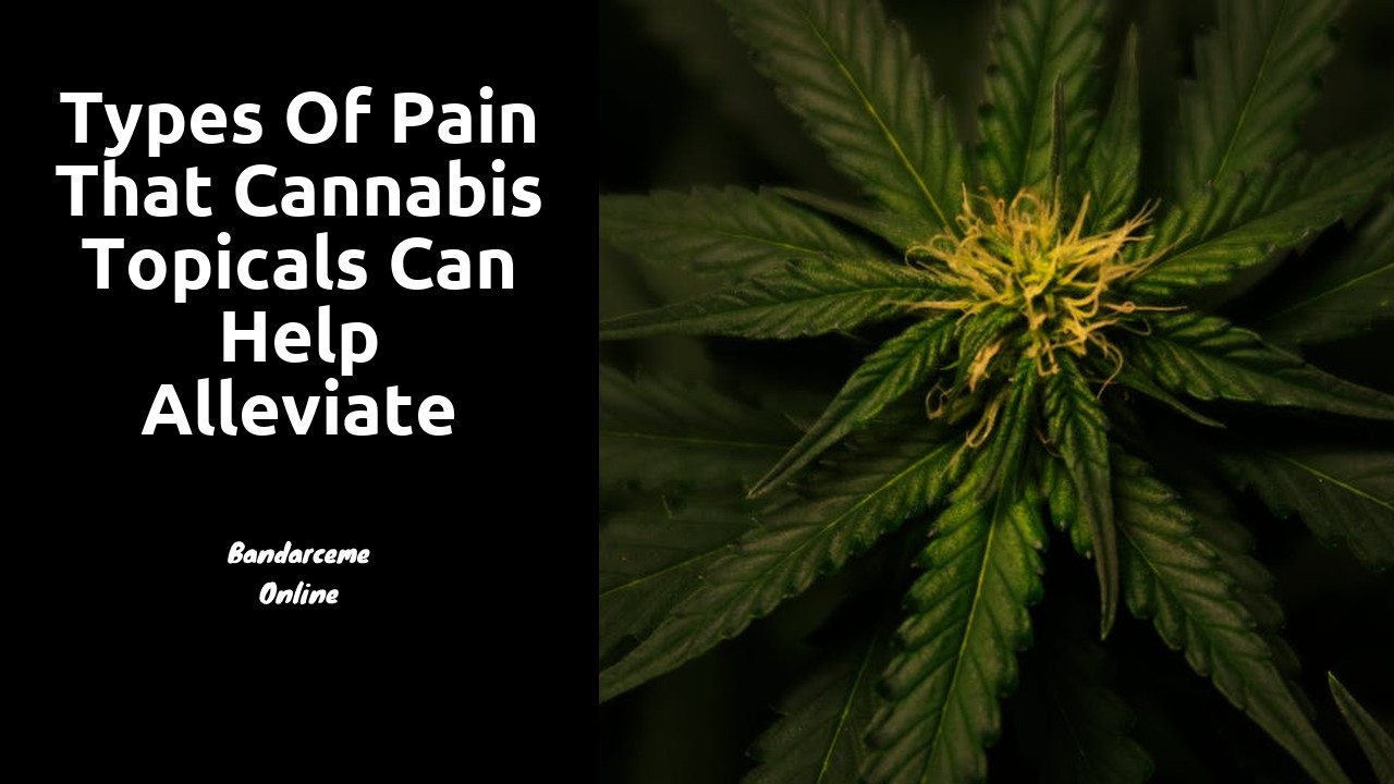 Types of Pain that Cannabis Topicals Can Help Alleviate